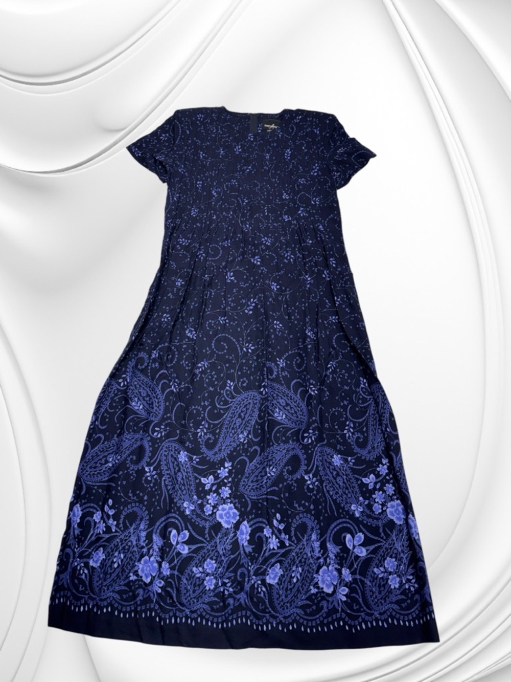 POSITIVE ATTITUDE Women’s 6 Petite Blue Short Sleeve Dress